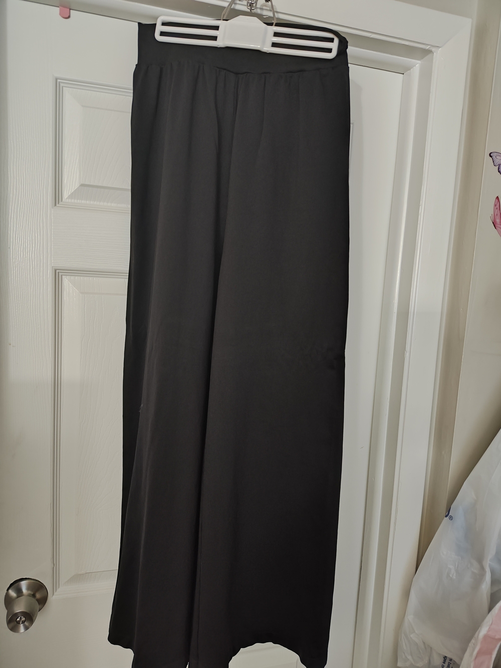 Classic Wide-Leg Black Palazzo Pants - Women's Pull-On Comfort
